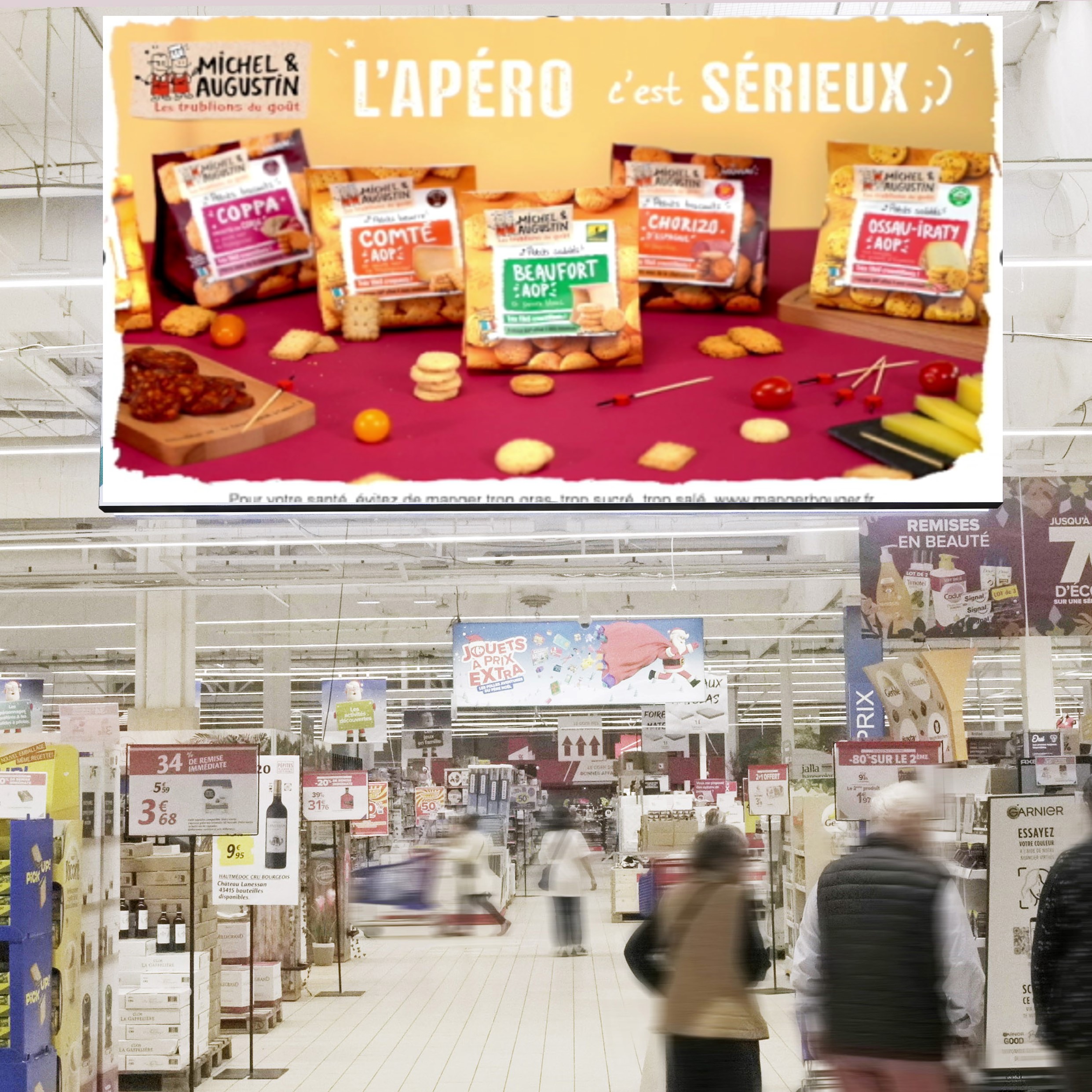 Visuel DOOH magasin Michel et augustin